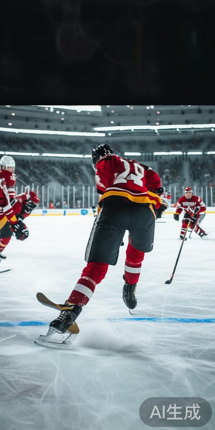 在冰球比赛中，面对激烈的对抗与瞬息万变的场上形势，