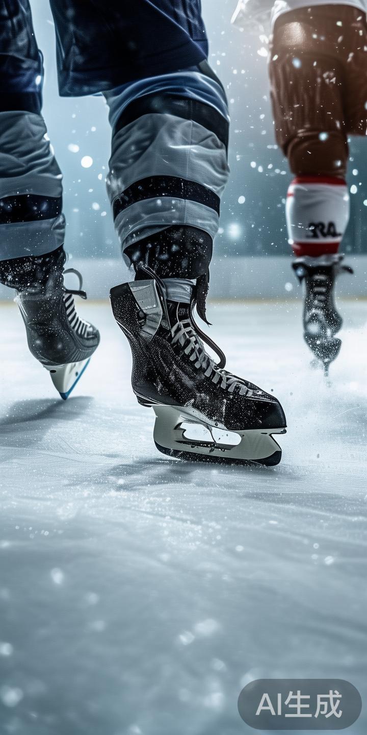 在冰球场上，面对对手坚固的防守线，突破成为获得得分